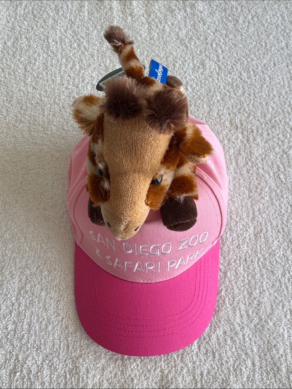Zoologee San Diego Zoo & Safari Park Pink Plush Giraffe Kids Cap Hat